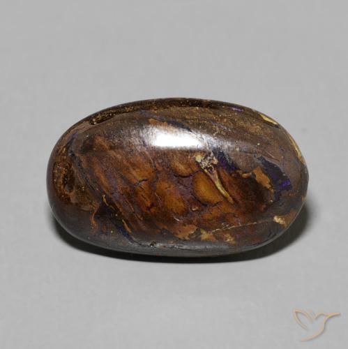 6.08ct Natural Multicolor Ópalo de roca, Ovalada, Opaco