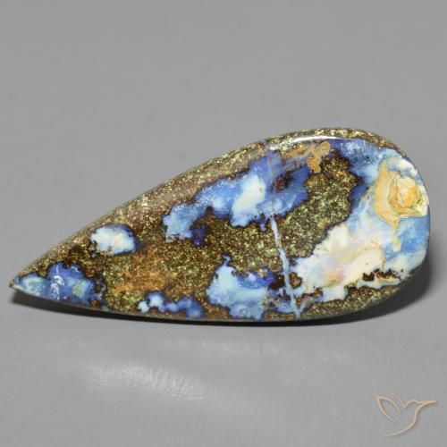 15.73ct Natural Multicolor Ópalo de roca, En forma de pera, Opaco