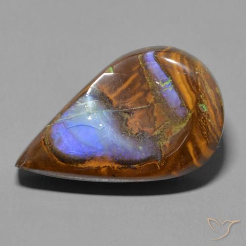 17.20ct Natural Multicolor Ópalo de roca, En forma de pera, Opaco