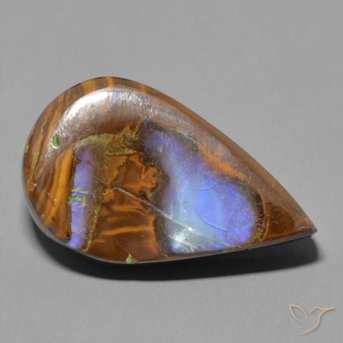Ópalo de roca Multicolor natural de 17.20 ct, En forma de pera, Opaco