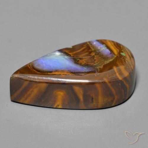 Ópalo de roca Multicolor natural de 17.20 ct, En forma de pera, Opaco