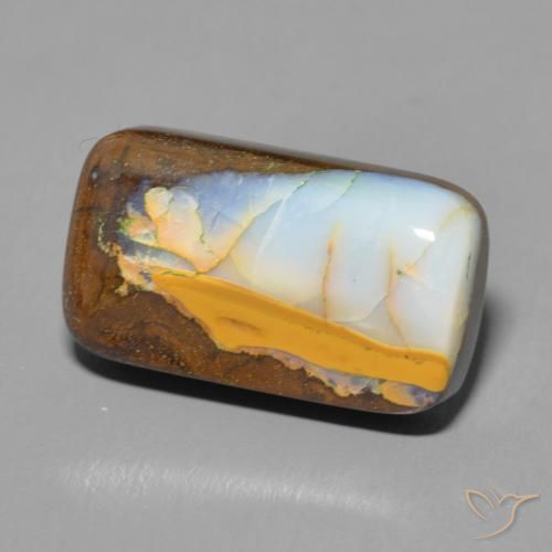 Ópalo de roca Multicolor natural de 9.18 ct, Forma Cojín, Opaco