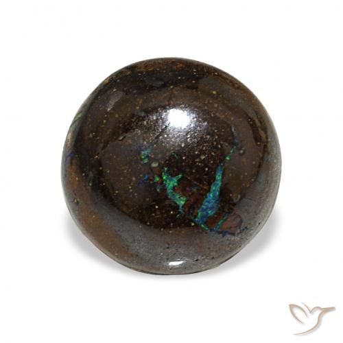 3.11ct Multicolor Ópalo de roca, Redondo, Opaco