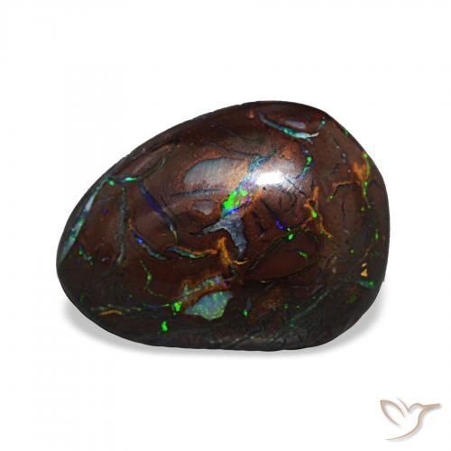 4.49ct Multicolor Ópalo de roca, En forma de pera, Opaco
