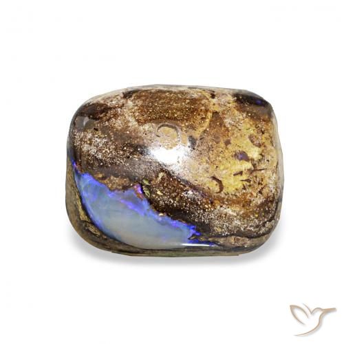 Ópalo de roca Multicolor natural de 3.16 ct, Forma Cojín, Opaco