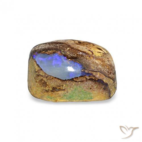Ópalo de roca Multicolor natural de 3.16 ct, Forma Cojín, Opaco
