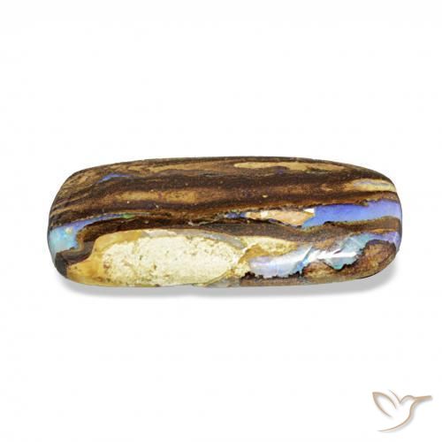 Ópalo de roca Multicolor natural de 4.57 ct, Forma Cojín, Opaco