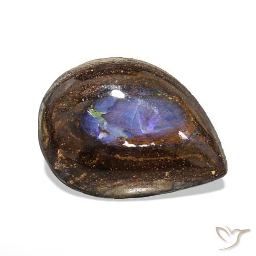 Ópalo de roca Multicolor natural de 2.95 ct, En forma de pera, Opaco