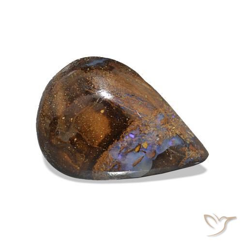 Ópalo de roca Multicolor natural de 2.53 ct, En forma de pera, Opaco