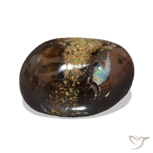 3.94ct Multicolor Ópalo de roca, Ovalada, Opaco