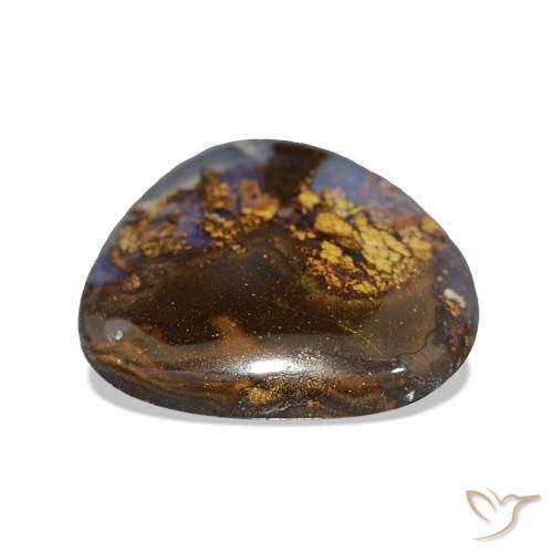 Ópalo de roca Multicolor natural de 3.70 ct, Forma elegante, Opaco