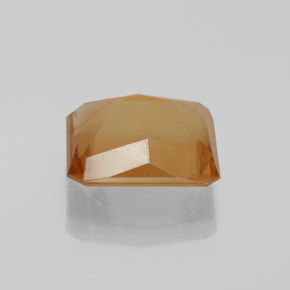 Calcita naranja natural de 6,16 ct, corte esmeralda, VS