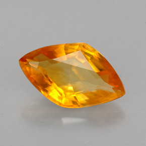Calcita naranja natural de 3,55 ct, forma elegante, VVS-VS