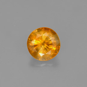 Calcita Naranja natural de 1.27 ct, Corte Redondo, VS