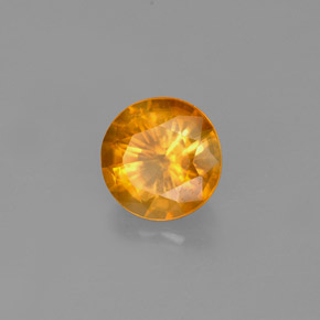 Calcita Naranja natural de 1.27 ct, Corte Redondo, VS