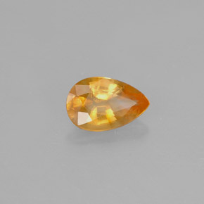 Calcita Naranja natural de 0.52 ct, En forma de pera, VS