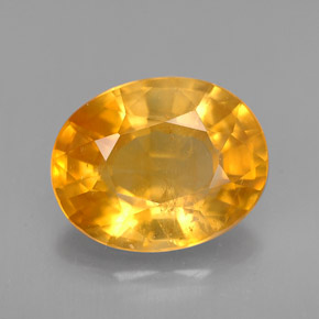 Calcita naranja natural de 3,73 ct, corte óvalo, VS-SI
