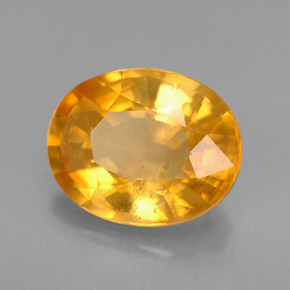 Calcita naranja natural de 3,73 ct, corte óvalo, VS-SI