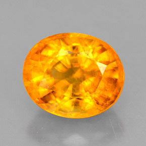 Calcita Naranja amarillo natural de 2.33 ct, Corte Óvalo, VS