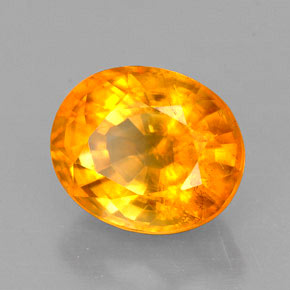 Calcita Naranja amarillo natural de 2.33 ct, Corte Óvalo, VS