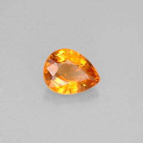 Calcita Naranja amarillo natural de 0.76 ct, En forma de pera, VS
