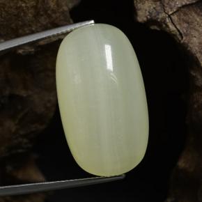 Calcita Verde grisáceo natural de 42.56 ct, Corte Cojín, Translúcido