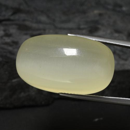 Calcita Amarillo verdoso natural de 61.33 ct, Corte Óvalo, Translúcido