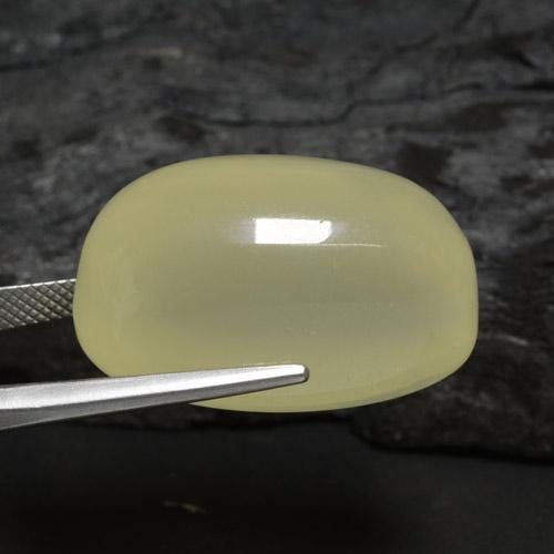 Calcita Amarillo verdoso natural de 61.33 ct, Corte Óvalo, Translúcido
