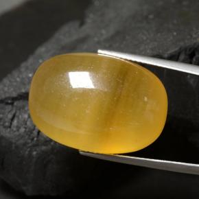 Calcita naranja natural de 40,17 ct, corte óvalo, translúcido