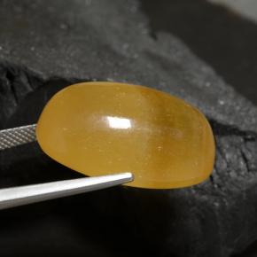 Calcita naranja natural de 40,17 ct, corte óvalo, translúcido