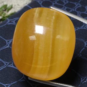 Calcita Naranja natural de 119.60 ct, Corte Cojín, Translúcido