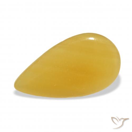 13.24ct Natural Naranja dorado calcita, En forma de pera, Translúcido, Photo A