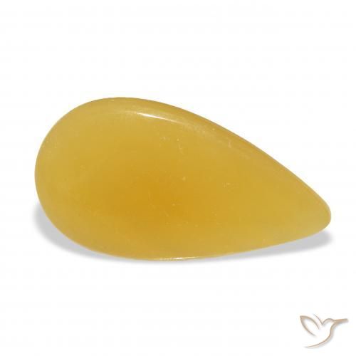 Calcita Naranja dorado natural de 13.24 ct, En forma de pera, Translúcido