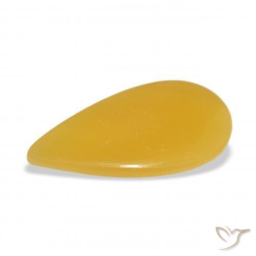 Calcita Naranja dorado natural de 13.24 ct, En forma de pera, Translúcido