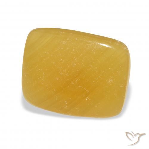 Calcita Naranja dorado natural de 19.82 ct, Forma Cojín, Translúcido