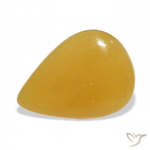 27.87ct Natural Naranja dorado calcita, En forma de pera, Translúcido, Photo A