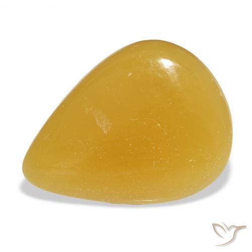 29.16ct Natural Naranja dorado calcita, En forma de pera, Translúcido, Photo A