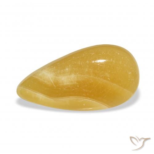 13.68ct Natural Naranja dorado calcita, En forma de pera, Translúcido, Photo A