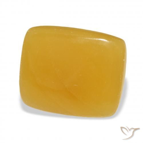 Calcita Naranja dorado natural de 25.55 ct, Forma Cojín, Translúcido