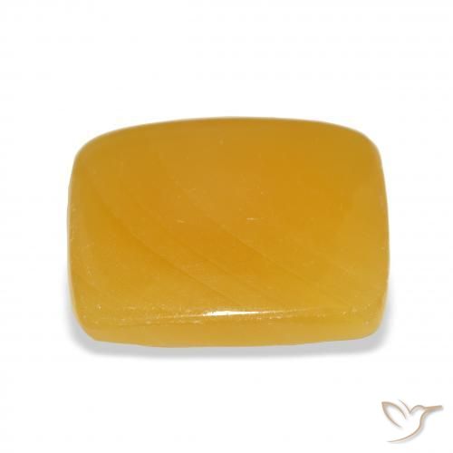 Calcita Naranja dorado natural de 25.55 ct, Forma Cojín, Translúcido