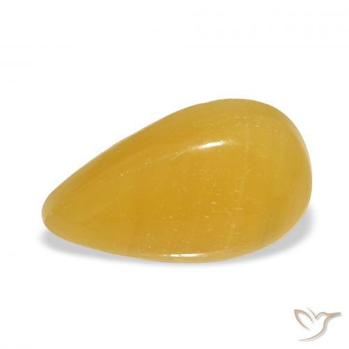 10.61ct Natural Naranja dorado calcita, En forma de pera, Translúcido, Photo A