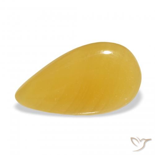 9.31ct Natural Naranja dorado calcita, En forma de pera, Translúcido