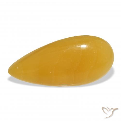 31.92ct Natural Naranja dorado calcita, En forma de pera, Translúcido