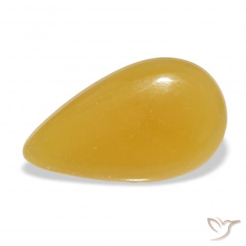15.89ct Natural Naranja dorado calcita, En forma de pera, Translúcido