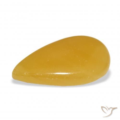 Calcita Naranja dorado natural de 15.89 ct, En forma de pera, Translúcido