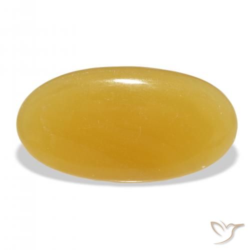 34.58ct Natural Naranja dorado calcita, Ovalada, Translúcido