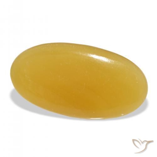 Calcita Naranja dorado natural de 34.58 ct, Ovalada, Translúcido