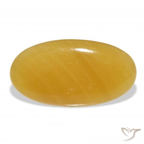 40.31ct Natural Naranja dorado calcita, Ovalada, Translúcido