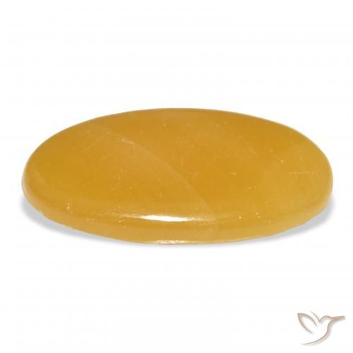Calcita Naranja dorado natural de 39.54 ct, Ovalada, Translúcido