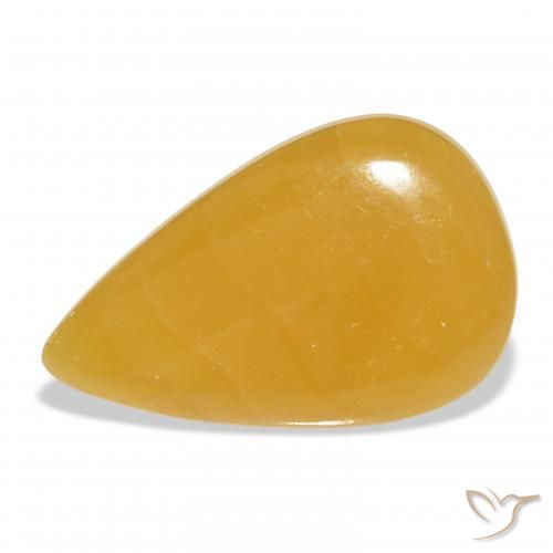 44.63ct Natural Naranja dorado calcita, En forma de pera, Translúcido, Photo A
